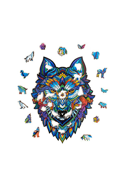 Unidragon - Figured Wooden Puzzle Kit - Majestic Wolf - King - 310pcs