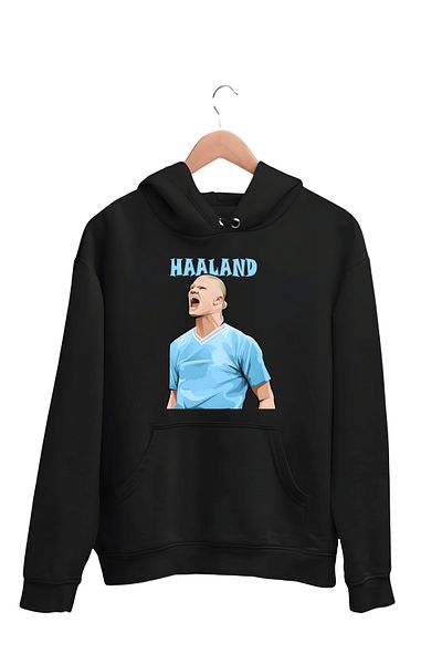 ESTİLİVO Haaland 2 Football Men's Sweatshirt Unisex Regular Clothing Oversize Sweat Hooded Hoodie
