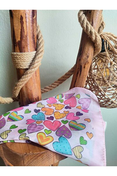 HURİSÖNMEZ شال أطفال من القطن الناعم الملون على شكل قلب ملون 60*150 سم