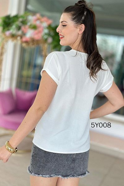 İnce Topuk V-Neck Aerobin Blouse 5Y008