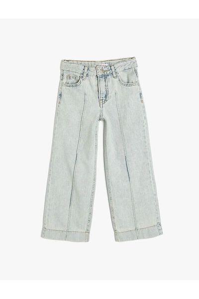 Koton Light Indigo Girl's Jean Trousers 5Skg40059Ad