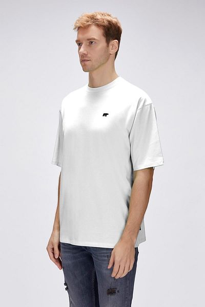 Bad Bear Damon White Men's Oversize T-Shirt