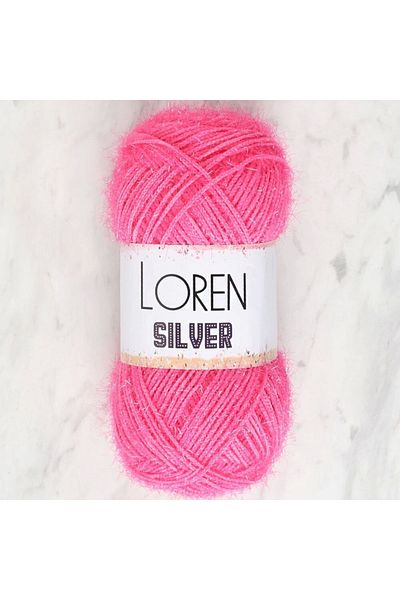ZAYKA Loren Silver Dark Pink Hand Knitted Yarn - Rs0016 - 34076