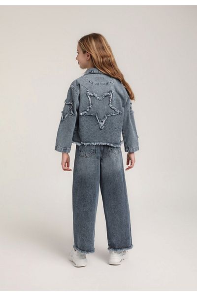 Escabel Girl's Denim Jacket Pants Set