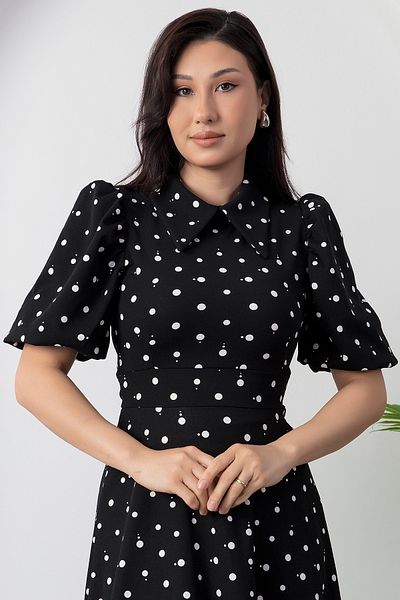 PULLIMM Rochie NY4535 cu buline cu guler