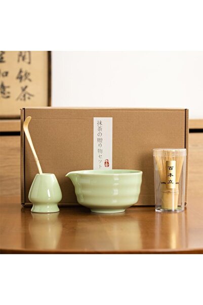 NEKIIT Matcha Seti, Japon Çay Seti, Bambu Çırpıcı, Seramik Kase