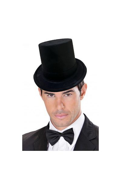 Afrodit Black Color Plastic Nubuck Velvet Coated Fedora Hat 11 cm