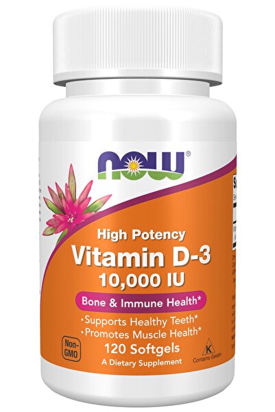 Now Foods Supplements, Vitamin D-3 10,000 IU, Highest Potency, Structural Sup...