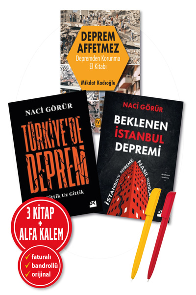Doğan Kitap Alfa Kalem+ Türkiye’de Deprem+Beklenen İstanbul Depremi+Deprem Af...