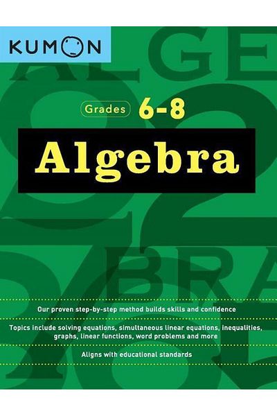 Kumon Publishing 6-8 Grade Mathematics (Algebra) Kumon Training