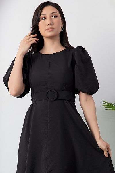 PULLIMM Rochie cu fante cu centură cu decolteu NY4534