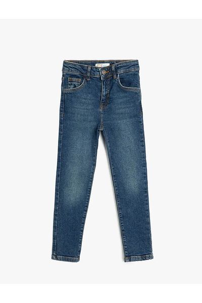 Koton Blue Boy's Jean Trousers with Pocket Detail 5Skb40011Td