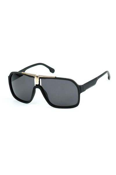 Di Caprio Men's Yellow Black Uv400 Protected Geometric Model Sunglasses