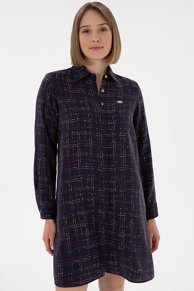 U.S. Polo Assn. Women's Navy Blue Woven Dress 50289847 -Vr033