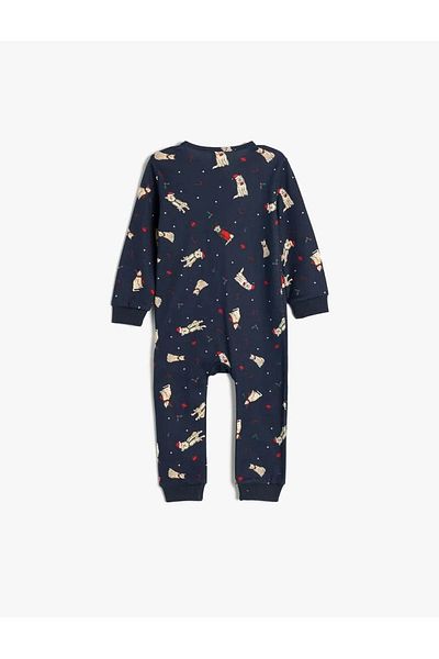 Koton Weihnachten Thema Teddybär gedruckt Jumpsuit Baumwolle
