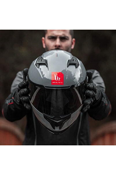 MT Helmets Braker sv solid a1 kask (şeffaf vizörlü)