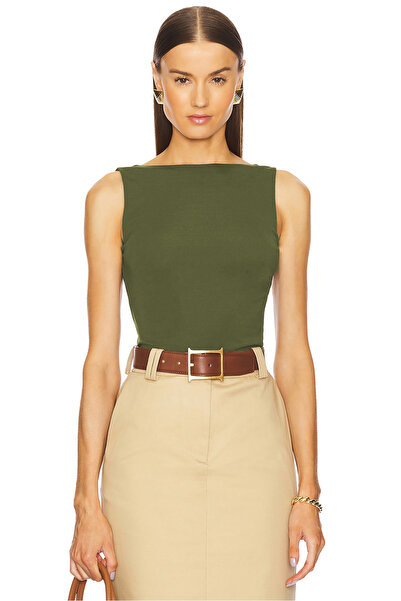 By Kul Design Γυναικεία μπλούζα με διπλή στρώση από ζαρτσέτα με λαιμόκοψη καγιάκ