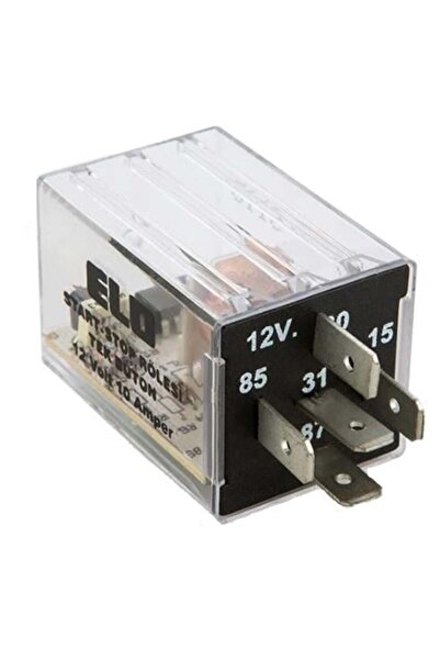 Genel Markalar 12v Start-stop Rölesi 5 Uçlu 10 A (ÇİFT PLATİN) (KALICI) (-) T...