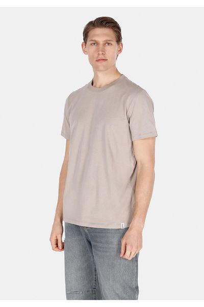 Colin's Regular Fit Round Neck Solid Men's Stone Short Sleeve T-Shirt