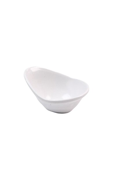 Globy طبق بوفيه مخروطي مفتوح – 11,5x8,6x5,7 سم ميلامين أبيض مجموعة من 6
