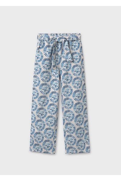MAYORAL Girl's Printed Trousers 10-14 Years Blue