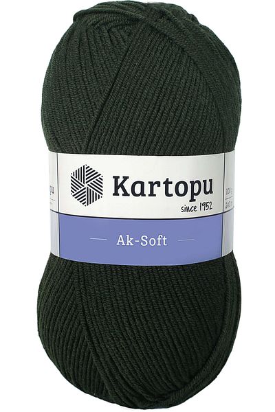 Kartopu Aksoft Dark Khaki Hand Knitted - Κωδικός χρώματος κλωστής: K478