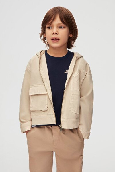 NK Хлопчача куртка Ming 4-8 років кремового кольору