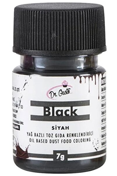 Dr. Gusto Yağ Bazlı Siyah Toz Çikolata Renklendirici 7 gr