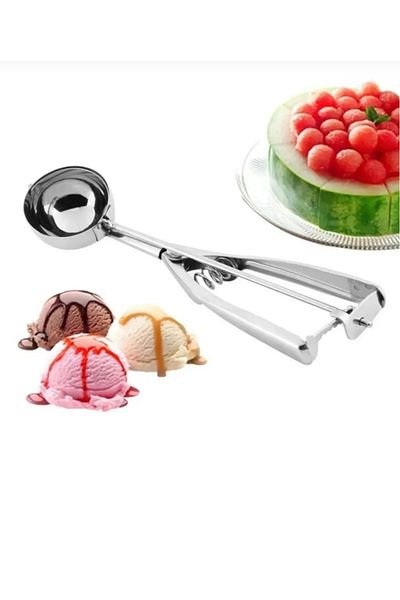 holy 2 Pieces of 2 Stainless Steel Ice Cream Cookie Halva Serving Spoons