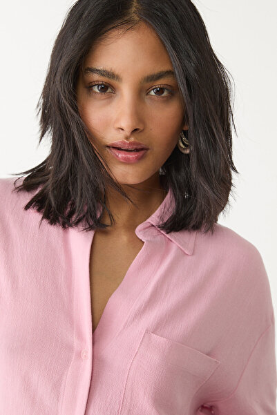 Stradivarius Linen blend short sleeve shirt