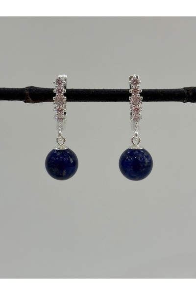 DURAN TAKI TASARIM Lapis Doğal Taş Gümüş Küpe