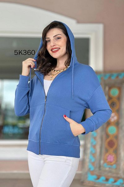 İnce Topuk Hooded 2 Thread Sweatshirt 5K360