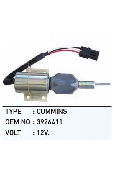 ylz 12V Stop Solenoid with Foot (Mafsalli)