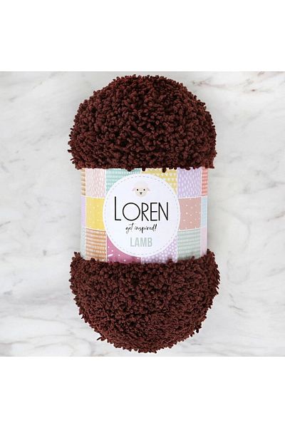 SAVA HOME COLLECTİON Loren Lamb Brown Πλεκτό Κλωστή Χειρός - R043