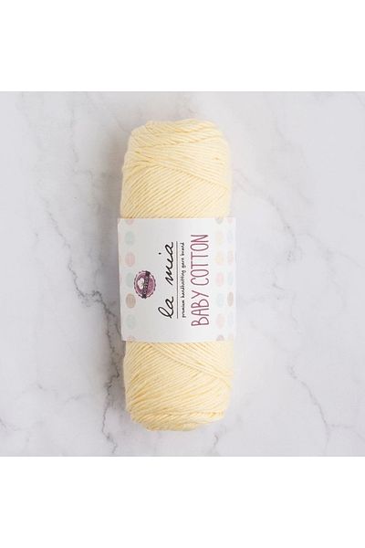 Kuzgun Online Shop La Mia Baby - Κίτρινο βαμβακερό νήμα πλεξίματος στο χέρι - L028 - 33626
