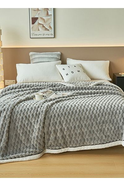 sharpdo Light Luxury Short Hair Thickened Blanket, Suitable for Office Nap Blanket Sofa Blanket