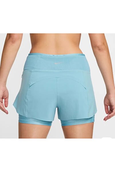 Nike Dri-Fit Swift Normal Belli Kadın Mavi Antrenman Şortu YAKAMOZ SPOR