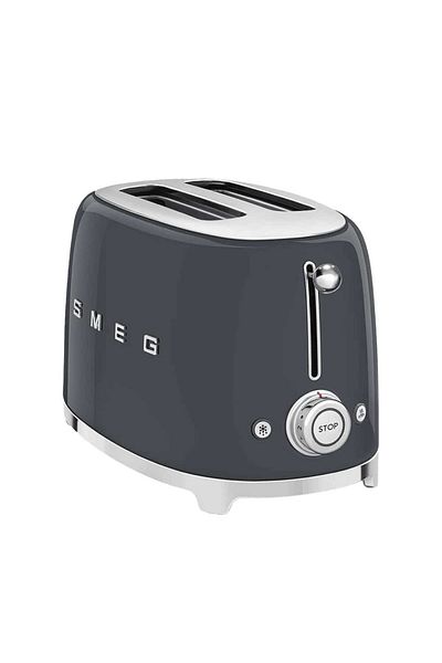 SMEG 50's Retro Style 2-Slice Toaster, Grey
