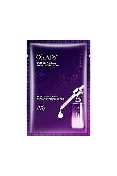 OKADY Illuminating Sheet Mask with Perilla Extract and Hyaluronic Acid, 25 ml