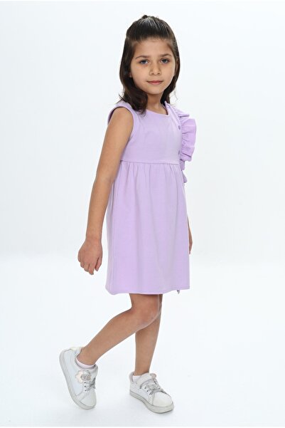 Toontoy Girl's Ruffle and Snap Detailed Dress