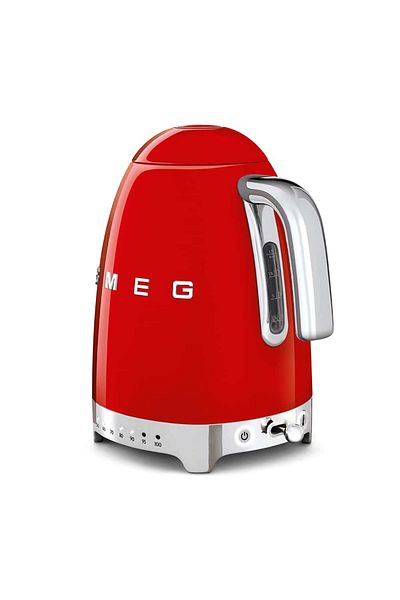 SMEG 50’s Retro Style VT Kettle 1.7 Liters with Keep Warm Option, Red