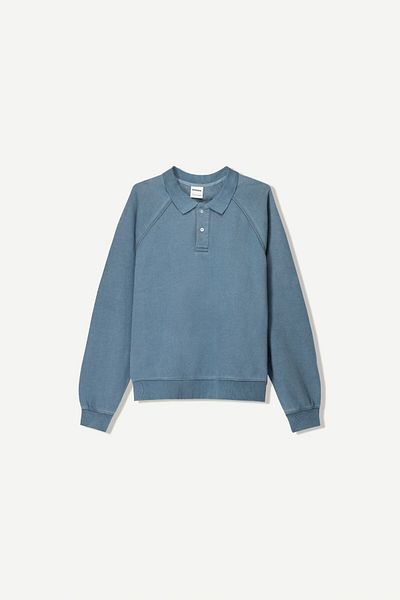 Bershka Polo collar sweatshirt