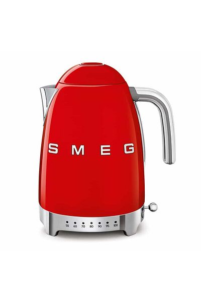 SMEG 50’s Retro Style VT Kettle 1.7 Liters with Keep Warm Option, Red