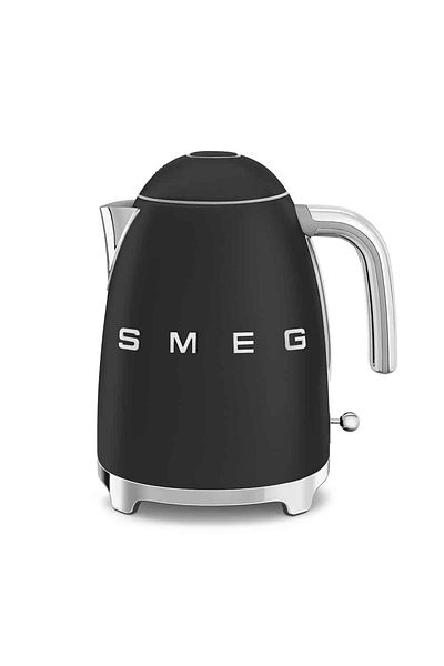 SMEG غلاية كهربائية على طراز الخمسينيات، لون أسود غير لامع