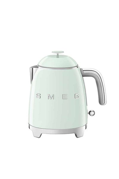 SMEG غلاية صغيرة على طراز الخمسينيات، سعة 0.8 لتر، باللون الأخضر الفاتح