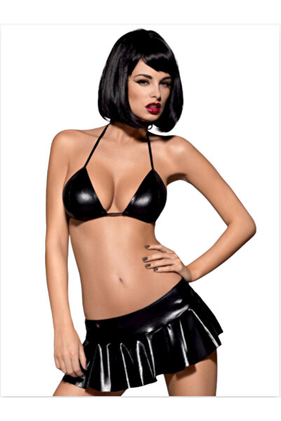 soonaksesuar Tegan Fancy Black Sexy Bra with Mini Skirtsuit Sexy Lingerie Tg 279096