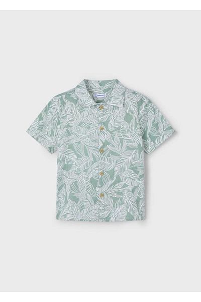MAYORAL Tropical Patterned Green 4-8 Years Old Boy T-Shirt