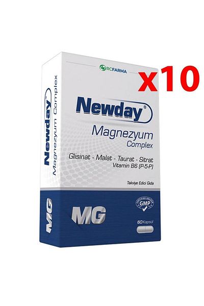 newday مجمع المغنيسيوم فيتامين ب6، 60 كبسولة 10 قطع
