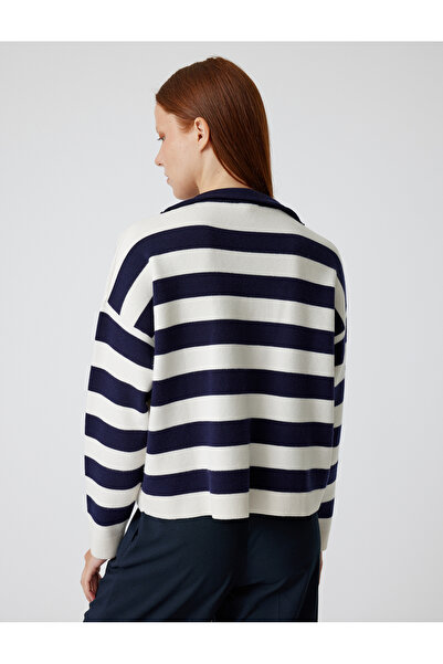 Koton Stand Collar Half Zipper Knitwear Sweater