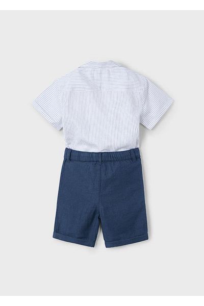 MAYORAL Σετ πουκάμισο για αγόρι με σορτς 4-8 ετών Navy Blue